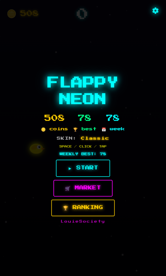 Flappy Neon screenshot 1