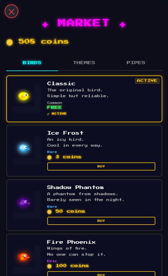 Flappy Neon screenshot 4